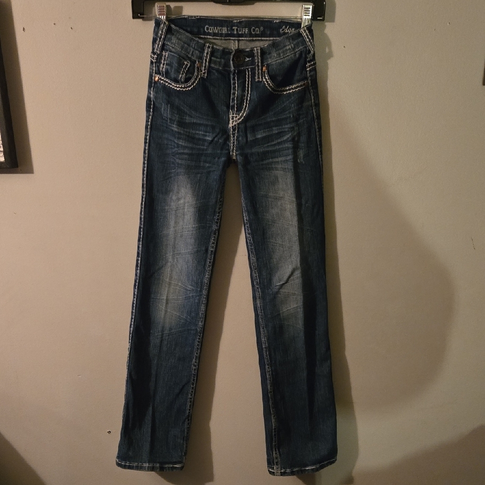 Cowgirl Tuff Blue Straight Jeans Classic Style